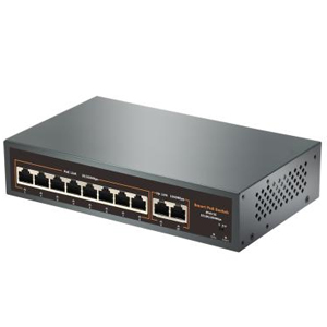 Коммутатор Topvision TP-HT82GA1000M (10 Портов: 8 PoE 10/100 Мб/с, 2 Uplink 100/1000 Мб/с, Режим Ext.)