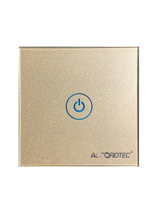 АКЦИЯ Кнопка выхода врезная сенсорная AccordTec AT-H02P LED (золото, с подсветкой и индикацией, НО/НЗ)^ Бывшая розница 798р.
