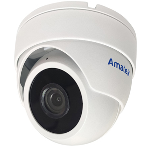 Антивандальная IP камера видеонаблюдения Amatek AC-IDV402MSX (2.8, 4Мп, PoE, SD, Микрофон, H265+, Видеоаналитика, IP66, Xmeye)