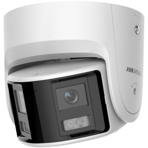 Антивандальная IP камера видеонаблюдения Hikvision DS-2CD2347G2P-LSU/SL(С) (2x2.8, 180°, 4Мп, SD, PoE, встр. аудио, СЗУ, трев. инт, AcuSense)
