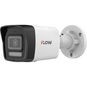 Уличная IP камера видеонаблюдения iFlow F-IC-1122CM (2.8, 121°, 2Мп, PoE, SD, Микрофон, Цвет в темноте, ИИ, IP67, Аналог DS-I250M(C))