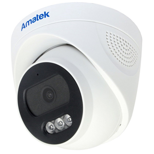 Антивандальная IP камера видеонаблюдения Amatek AC-ID402AE (2.8, 144°, 4Мп, PoE, Микрофон, Аналитика, BLC, ИК 30м)