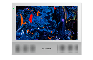 Монитор видеодомофона SLINEX Sonik 10 (белый+серебро, 10", сенс. экран, AHD/CVBS, SD, MP3, фоторам.)