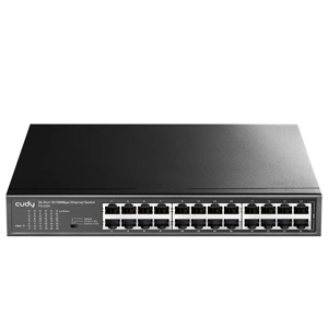 Коммутатор CUDY FS1024 (L2, 24 Порта, 10/100 Мбит/с, VLAN, Режим Extend, Металл)