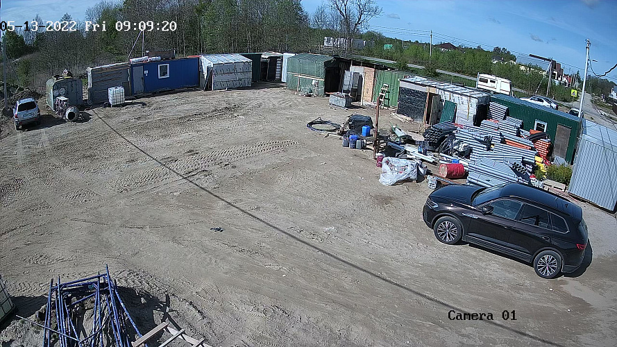 Установка камер видеонаблюдения в коттеджном посёлке